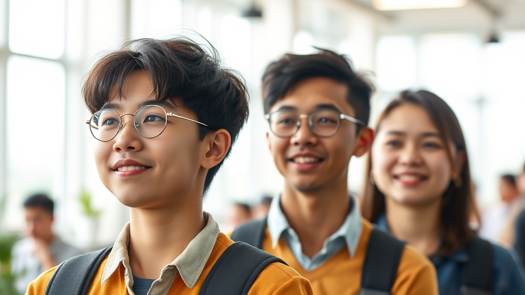 청년 일자리 지원 정책 (realistic 스타일)