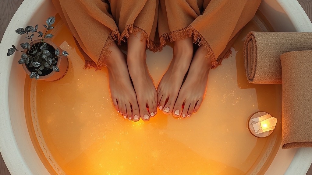 수족냉증 완화 생활 습관 (illustration 스타일)