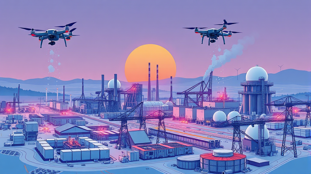 드론 활용 분야: 촬영부터 산업까지 (illustration 스타일)