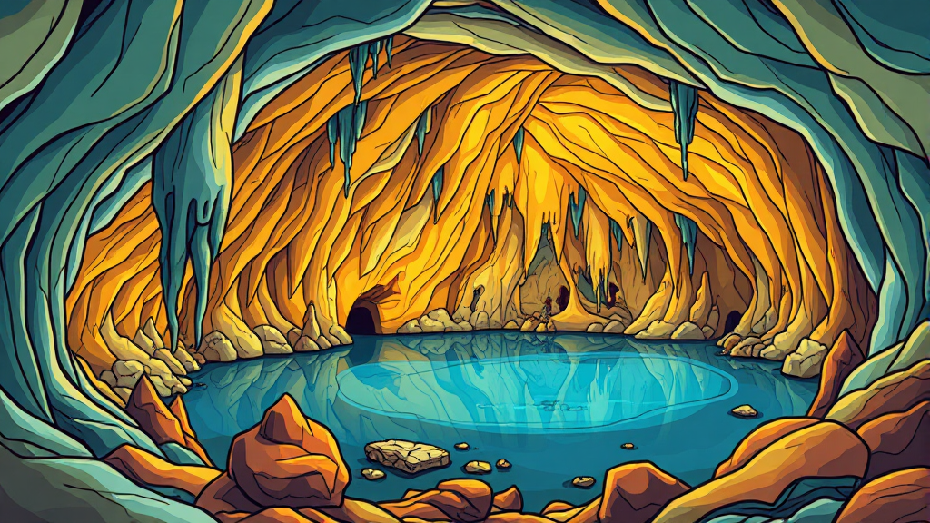 성류굴, 잊지 못할 추억을 선사하는 특별한 여행지 (cartoon 스타일)