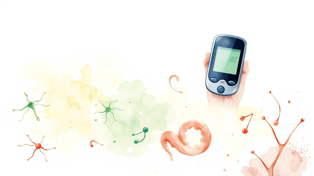 체중 감량 및 혈당 개선 (watercolor 스타일)