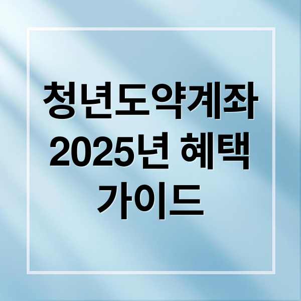 청년도약계좌
2025년 혜택
가이드 (청년도약계좌 신청방법 20대)