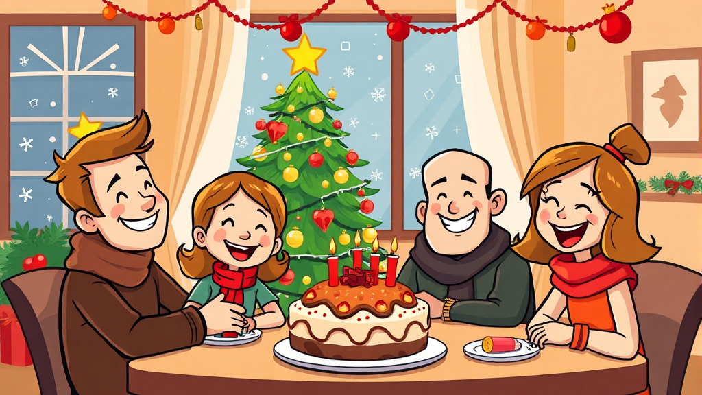 크리스마스 케이크 예약 FAQ (cartoon 스타일)