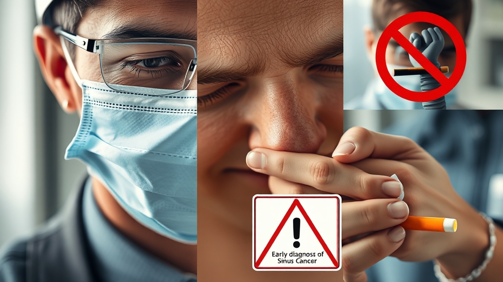 부비동암 예방 및 관리 (realistic 스타일)