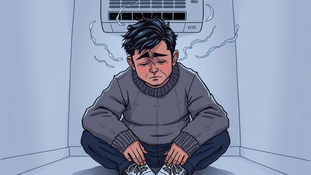 냉방병 주요 증상 (illustration 스타일)