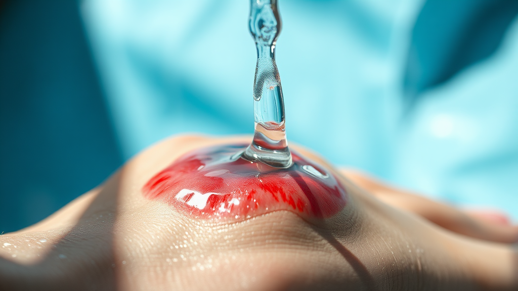 흐르는 물과 생리식염수, 상처 세척의 올바른 방법 (realistic 스타일)