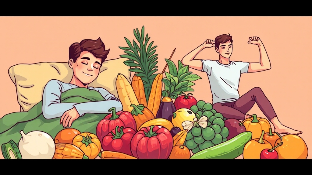 간 건강을 위한 생활 습관 (illustration 스타일)