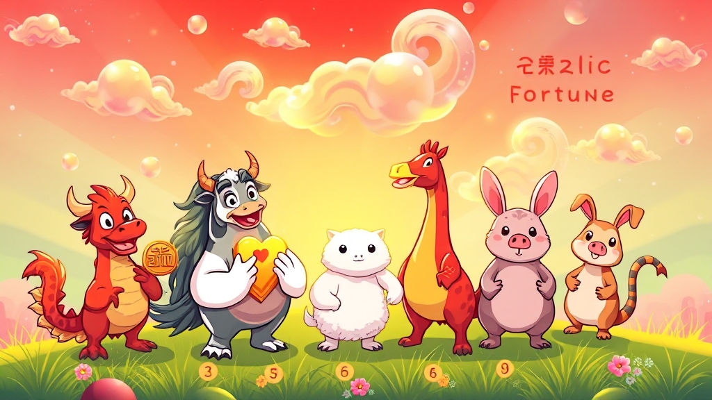 12가지 띠별 운세 (cartoon 스타일)