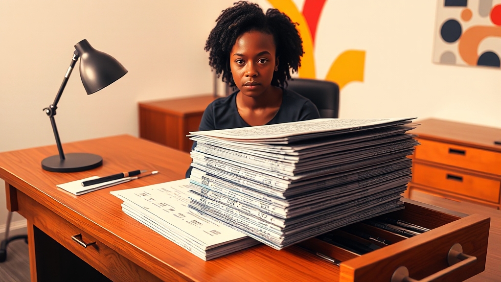 제출 서류, 꼼꼼하게 준비하세요! (popart 스타일)