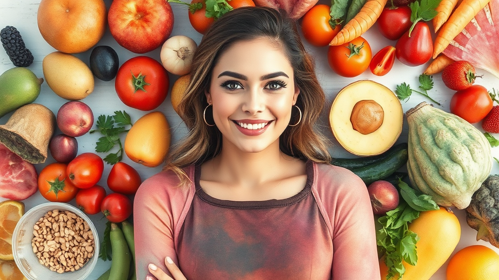 뱃살 감소를 위한 핵심 음식 12가지 (watercolor 스타일)