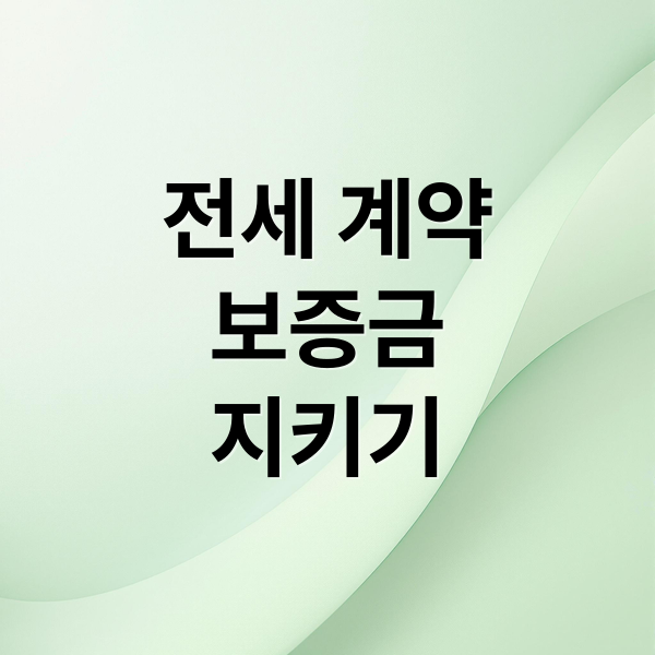 전세 계약
보증금
지키기 (전세 계약 전입신고 보증금)