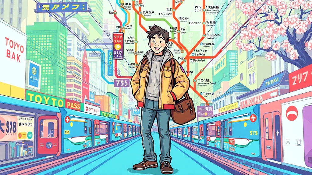 지역별 교통패스 & 교통카드 활용법 (cartoon 스타일)