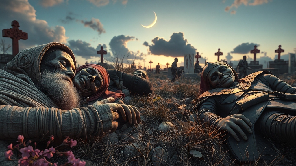 문화적 관점의 시체 꿈 (realistic 스타일)