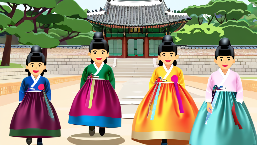 덕수궁, 무료 관람과 함께하는 문화유산 나들이 (illustration 스타일)