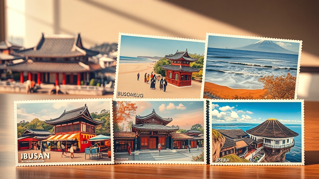 지역별 테마 여행 코스 (realistic 스타일)