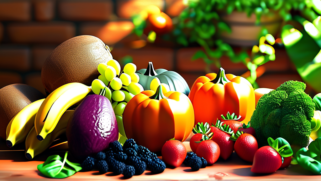 칼륨 섭취 늘리는 최고의 식품들 (realistic 스타일)