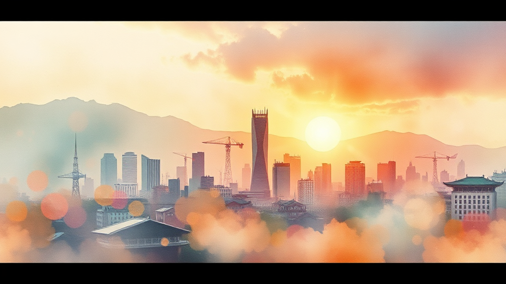 용인 경제, 얼마나 커질까? (watercolor 스타일)