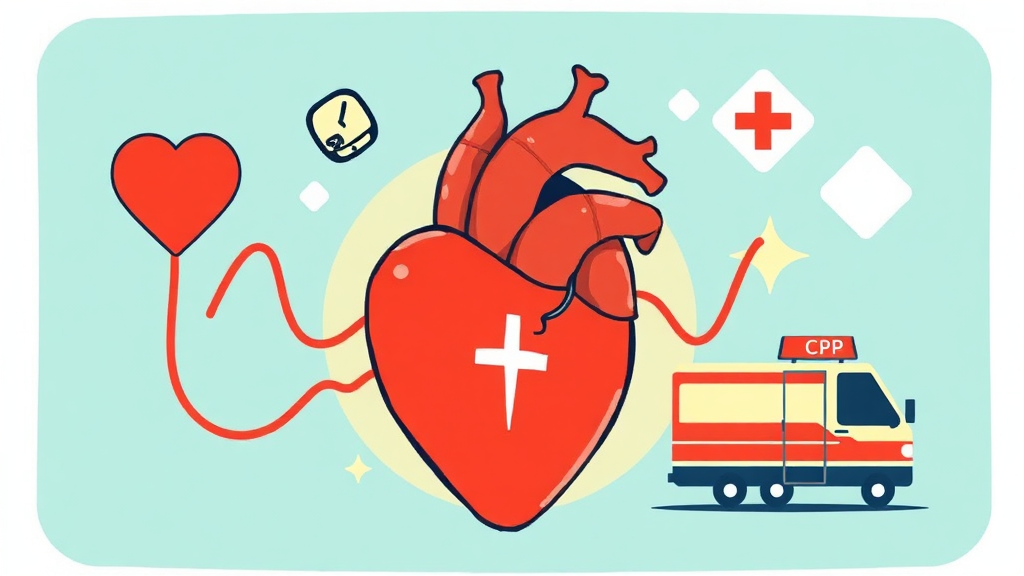 심장마비 발생 시 골든타임과 응급 대처법 (illustration 스타일)