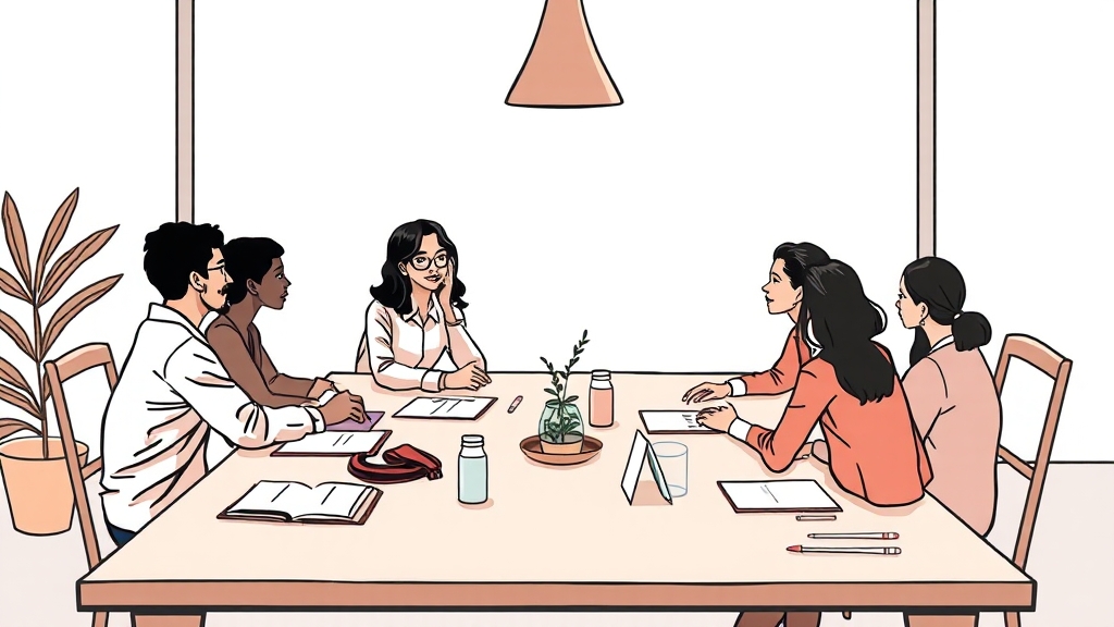 개정안에 대한 다양한 입장과 의견 (illustration 스타일)