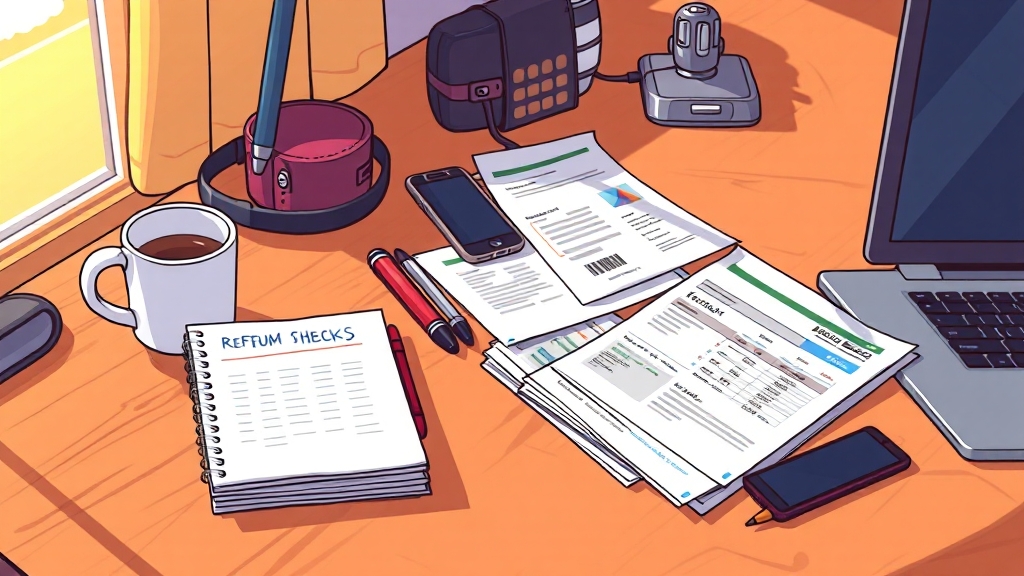 놓치기 쉬운 환급금 확인 (cartoon 스타일)