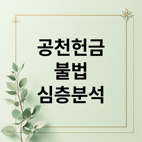 공천헌금
불법
심층분석 (공천 헌금 이슈 본질적인 문제가 무엇일까?)