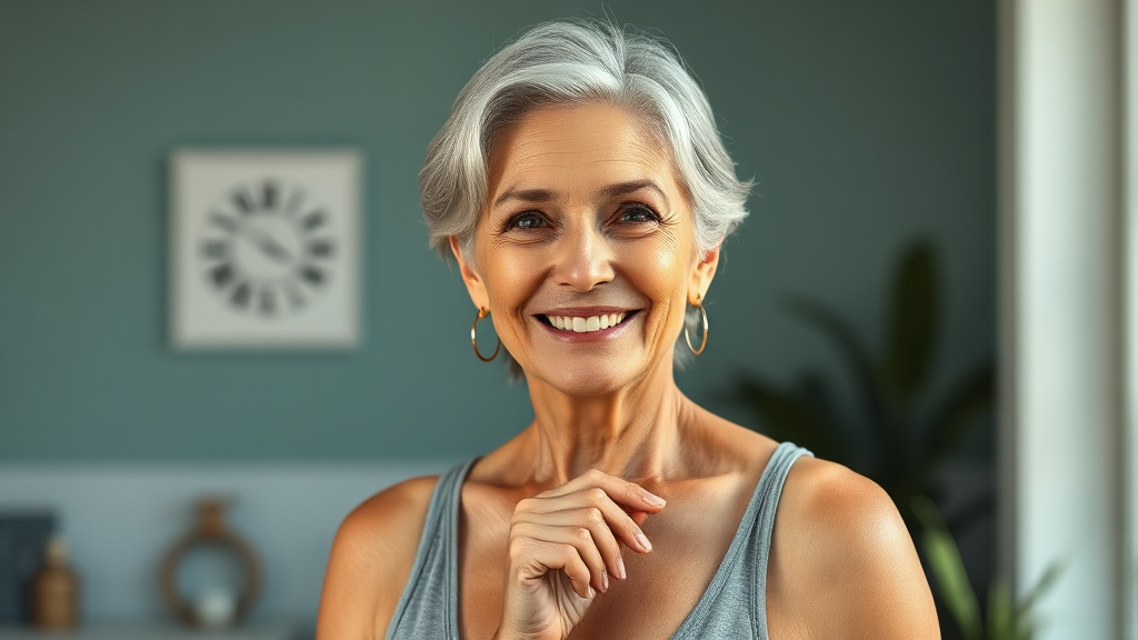 40대 여성 다이어트, 무엇이 달라졌을까? (realistic 스타일)