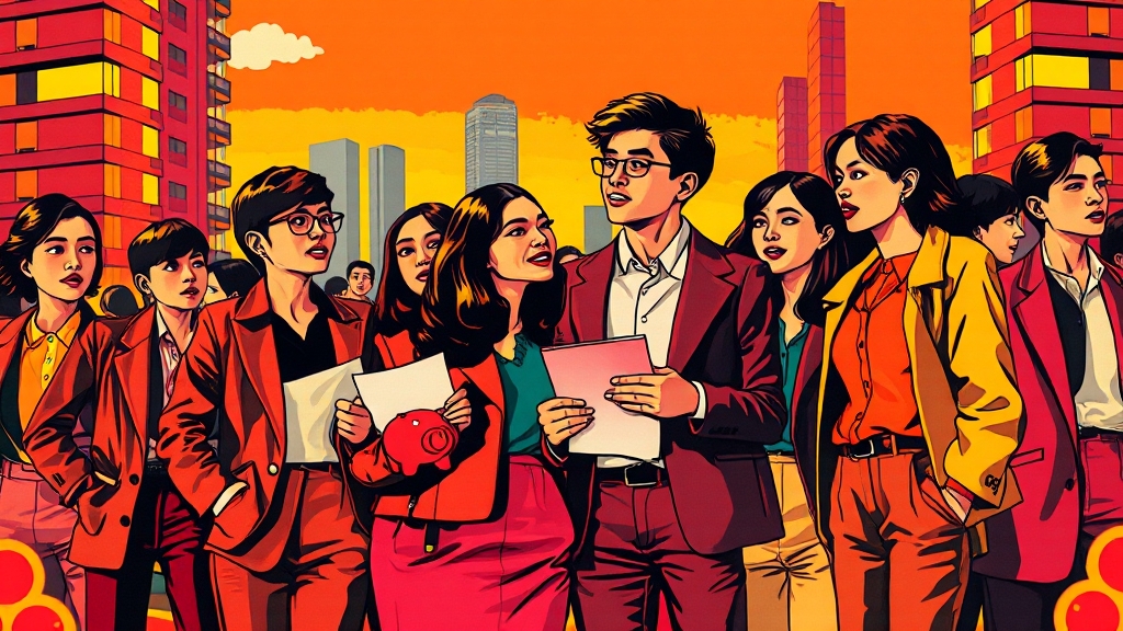 정부 지원금 및 수령액 (popart 스타일)