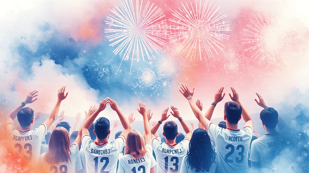 팬들의 뜨거운 반응과 간절한 기대 (watercolor 스타일)