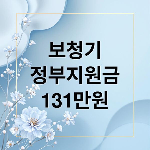 보청기
정부지원금
131만원 (2026 보청기 보조금 금액)