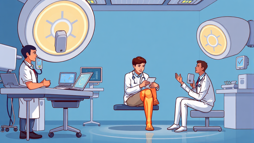 EBS 명의에서 만나는 무릎 건강 전문가와 최신 정보 (cartoon 스타일)