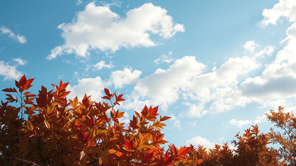 빛의 산란과 가을 하늘색 (realistic 스타일)