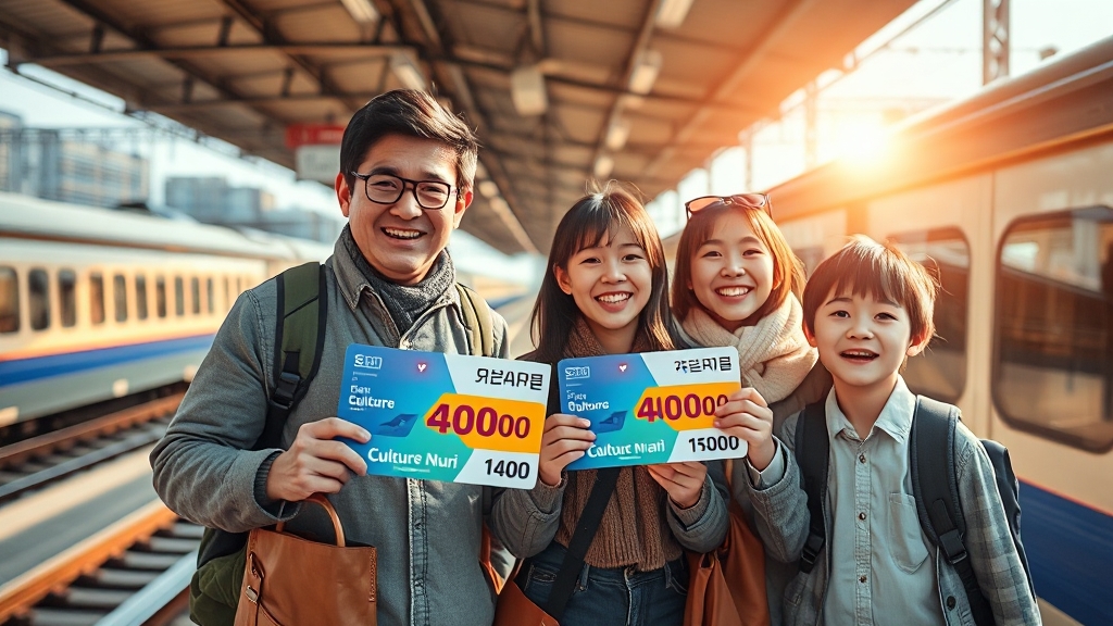 문화누리카드: 여행 및 숙박 활용법 (realistic 스타일)