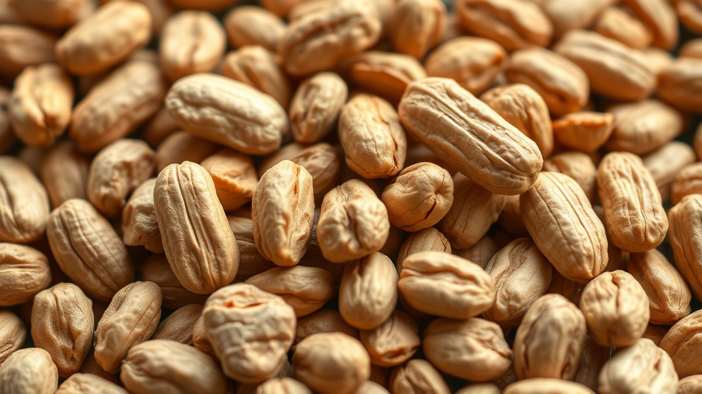 땅콩 속 치매 예방 핵심 성분 (realistic 스타일)