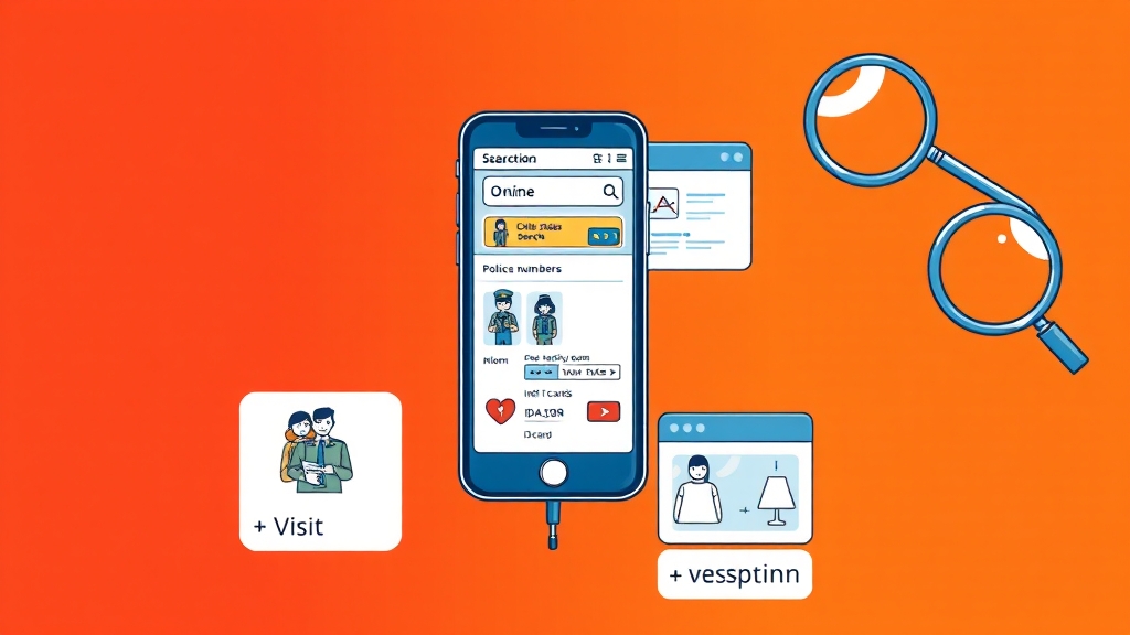 경찰 사건번호 조회 방법 (cartoon 스타일)