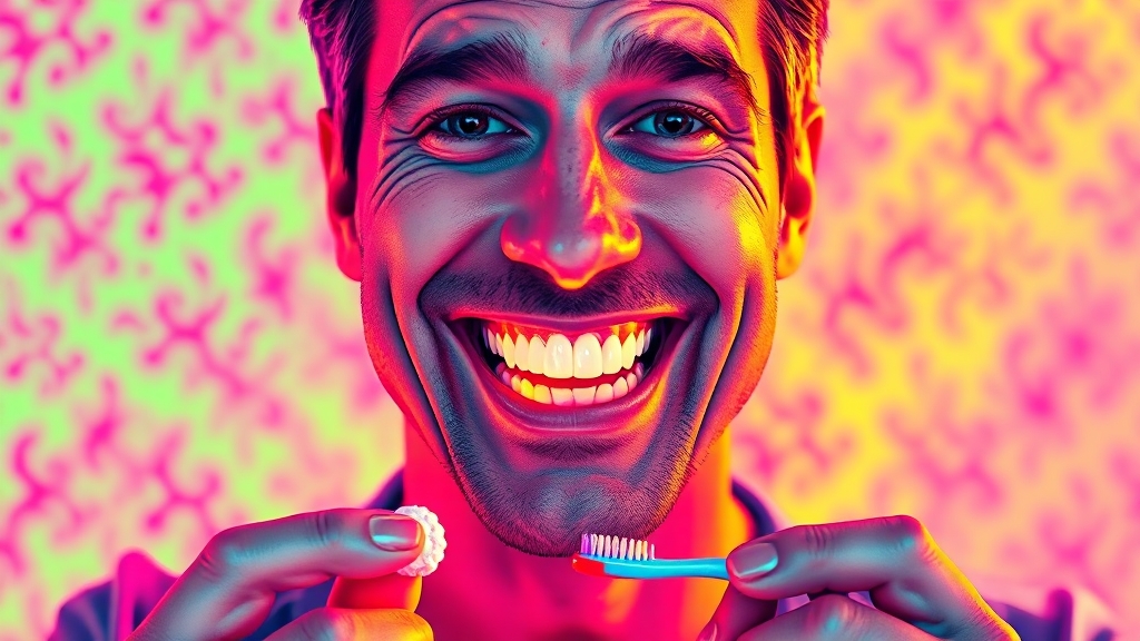 잇몸 부음 가정 관리법 (popart 스타일)