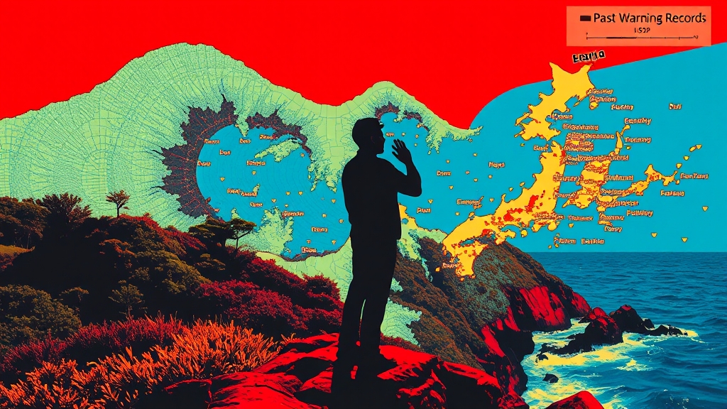 과거 사례로 본 쓰나미 가능성 (popart 스타일)