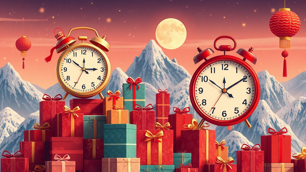 설 연휴 전 택배 발송 마감일 확인하기 (realistic 스타일)