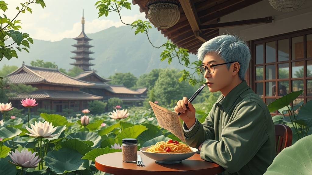 봉은사 주변 시설 및 팁 (realistic 스타일)