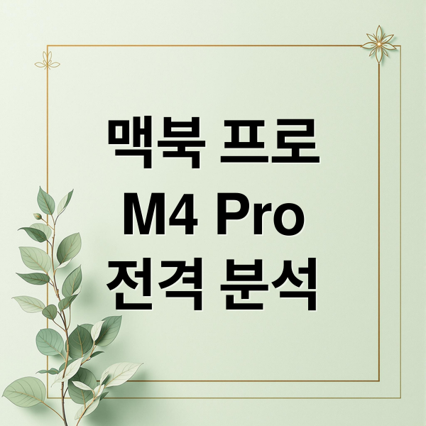 맥북 프로
M4 Pro
전격 분석 (맥북 프로 16 M4 Pro 성능)