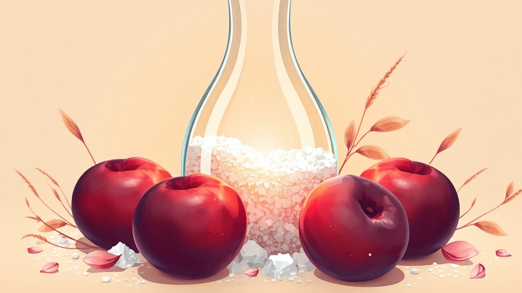 매실 절임과 설탕 버무리기 (illustration 스타일)