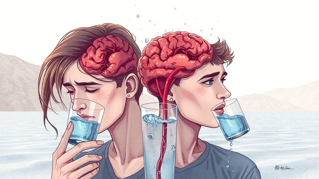 탈수와 흔한 증상 (illustration 스타일)