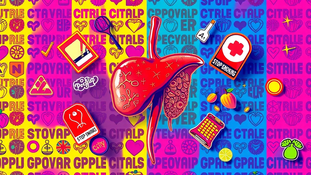 췌장암 재발 방지 및 장기 관리 (popart 스타일)