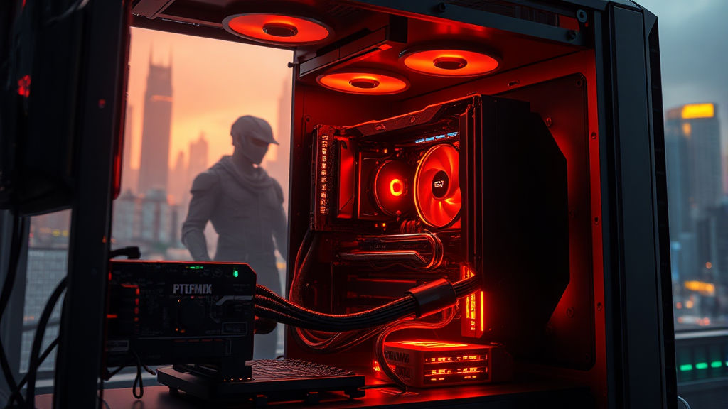 CPU, GPU 사양, 게이밍 성능 극대화 (realistic 스타일)