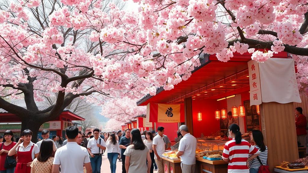 축제장 완벽 정복: 놓치지 말아야 할 프로그램과 먹거리 (realistic 스타일)