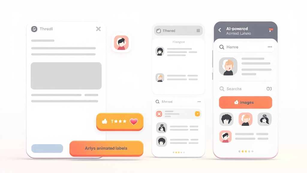 쓰레드의 주요 기능 (cartoon 스타일)