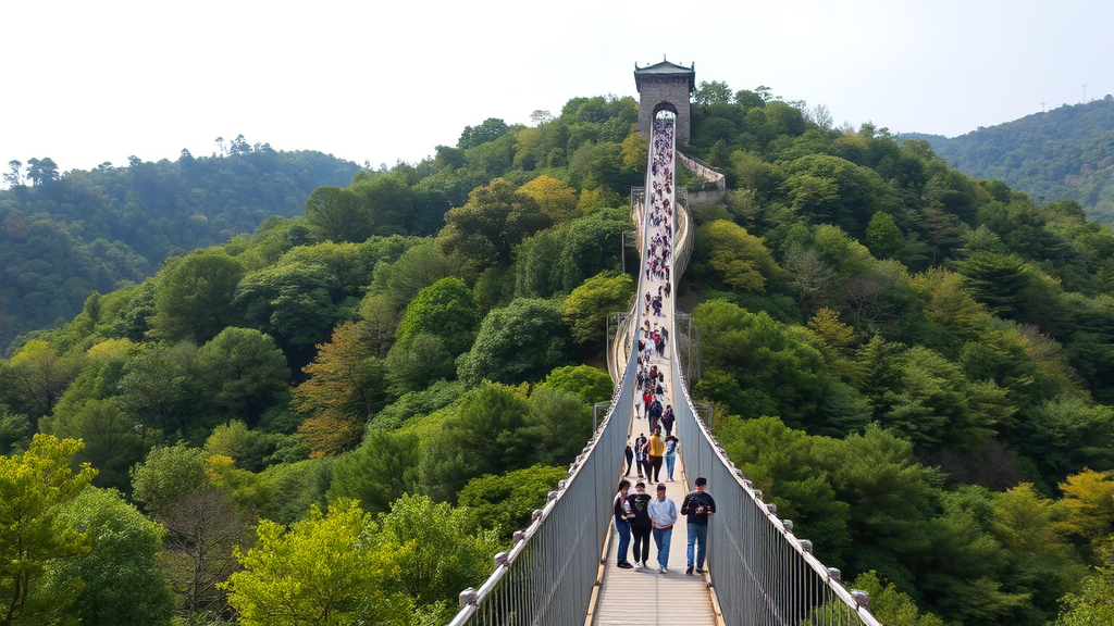 출렁다리, 가는 방법은? (realistic 스타일)