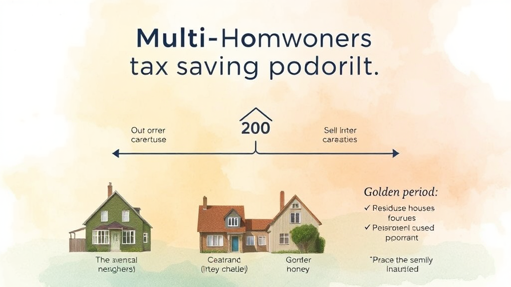 다주택자 절세 전략: 매도 순서, 시기 (watercolor 스타일)