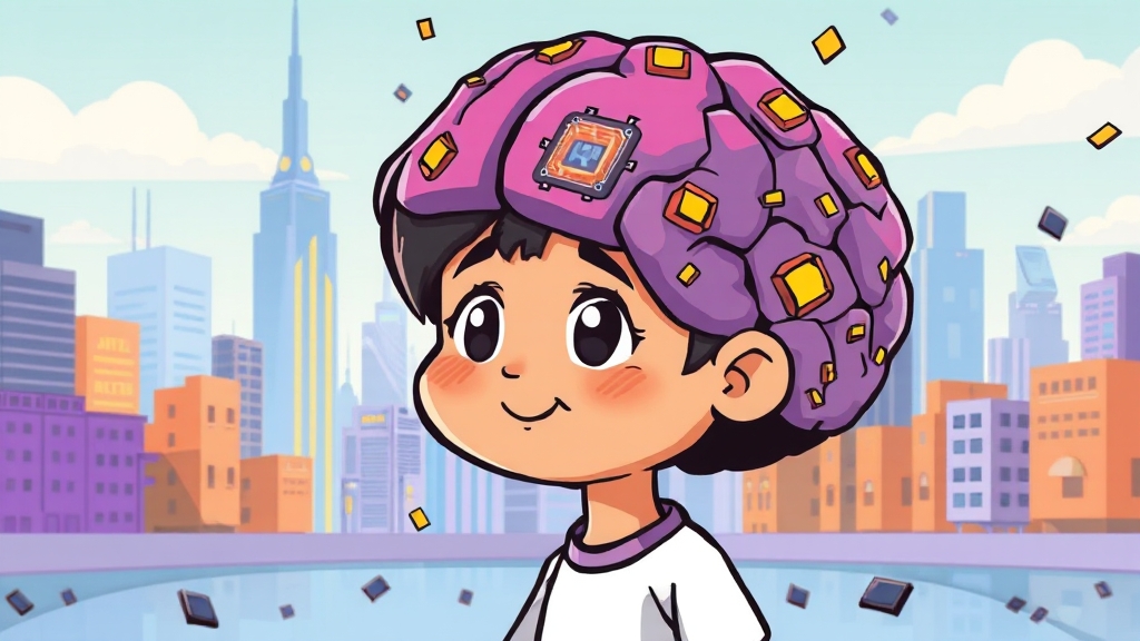 AI 시대, 대한민국 미래 비전 투자 전략은? 4 AI 인재 양성 및 교육 혁신 (cartoon 스타일)