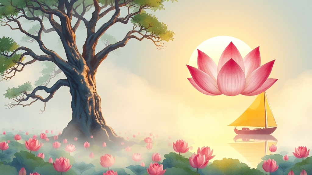 두물머리 연꽃축제, 왜 특별할까? (illustration 스타일)