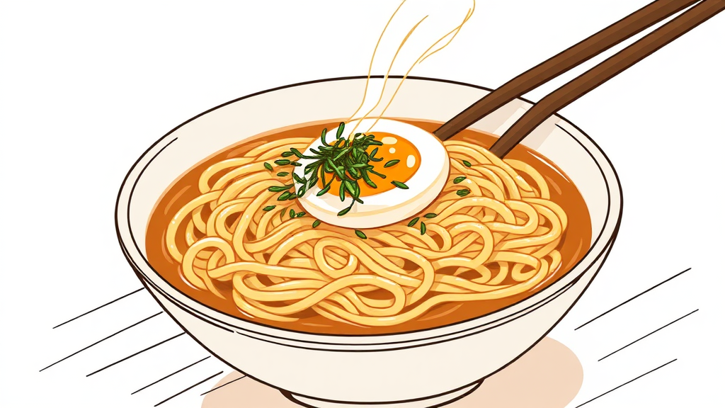 난면 vs 막국수, 뭐가 다를까? (illustration 스타일)